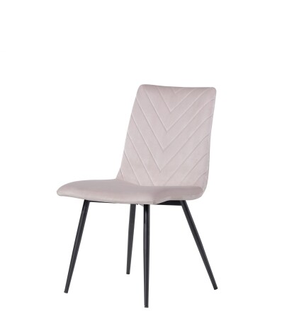 Retro Dining Chair - Taupe Velvet