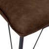 Studded Back Chair with Ornate Legs - Brown - Image 13