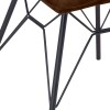 Studded Back Chair with Ornate Legs - Brown - Image 12