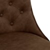 Studded Back Chair with Ornate Legs - Brown - Image 5