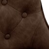 Studded Back Chair with Ornate Legs - Brown - Image 4