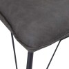 Studded Back Chair with Ornate Legs - Grey - Image 12