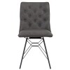 Studded Back Chair with Ornate Legs - Grey - Image 10