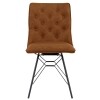Studded Back Chair with Ornate Legs - Tan - Image 10