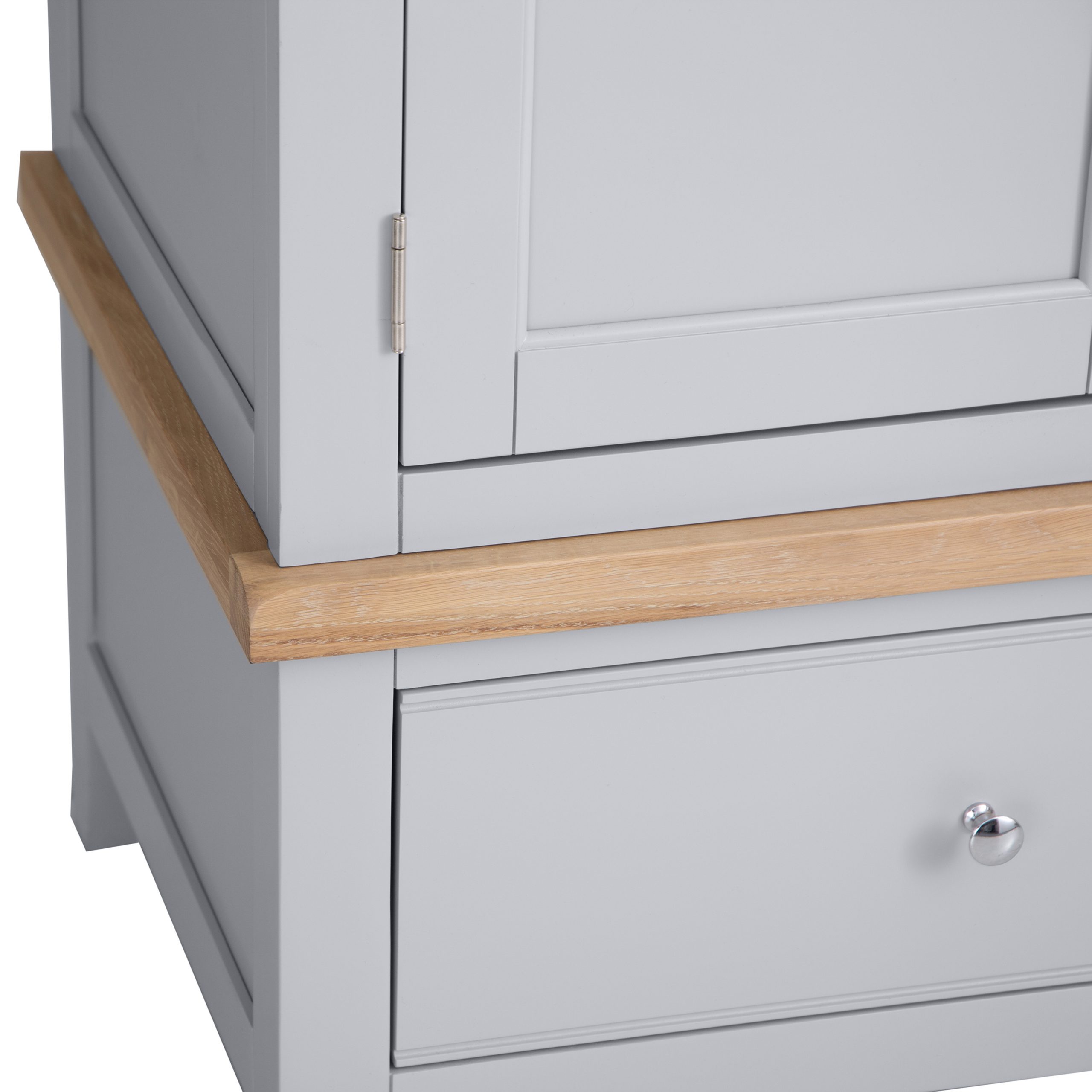 Modern 3 Door Grey Wardrobe with Ample Storage Space - Image 8