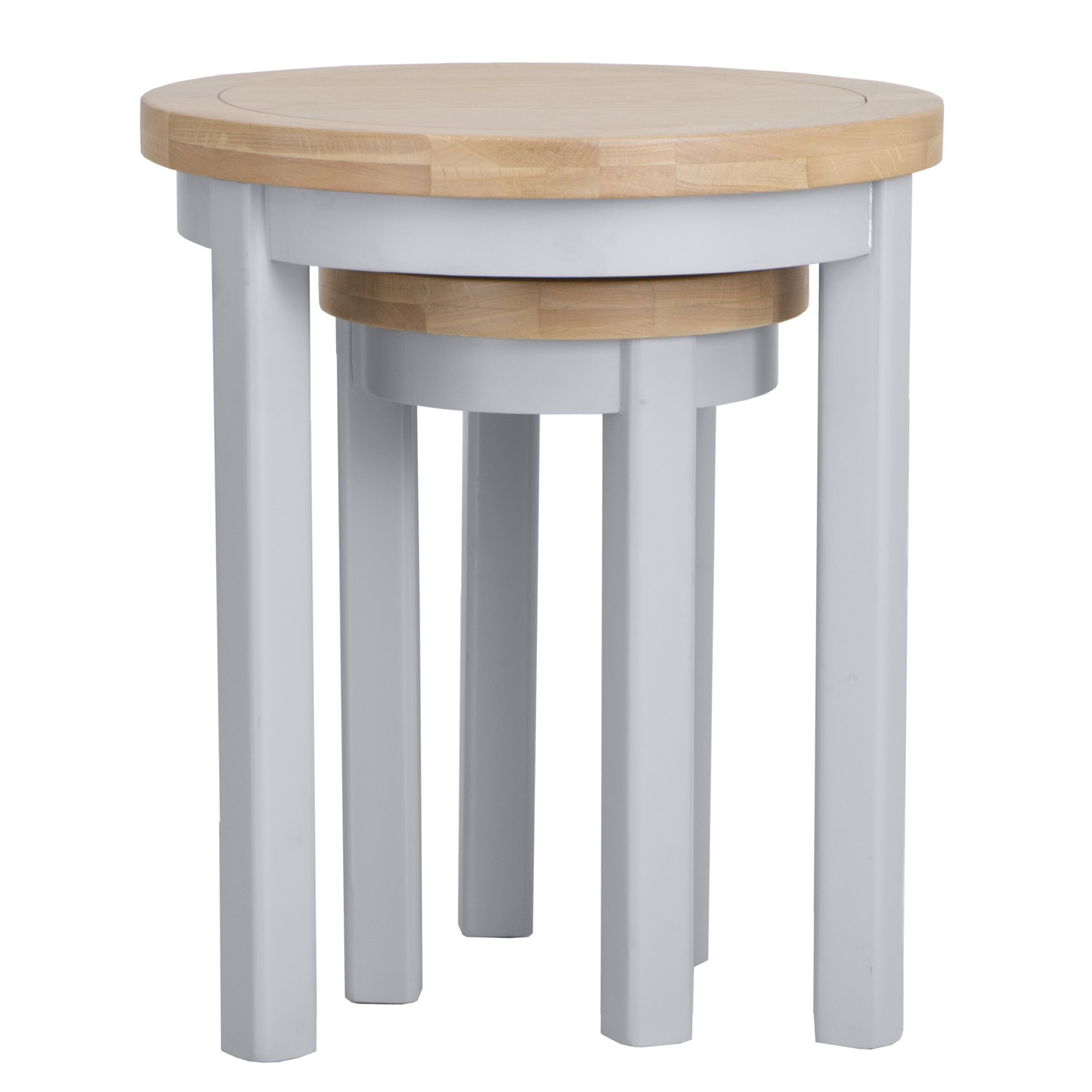 Contemporary Set of 2 Grey Nesting Tables | Space-Saving - Image 5