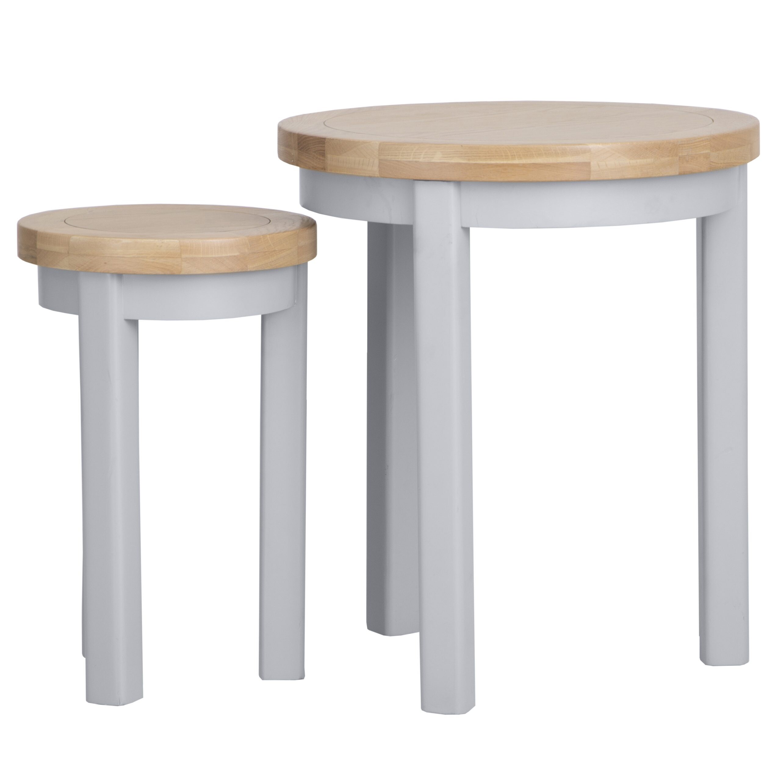 Contemporary Set of 2 Grey Nesting Tables | Space-Saving - Image 6