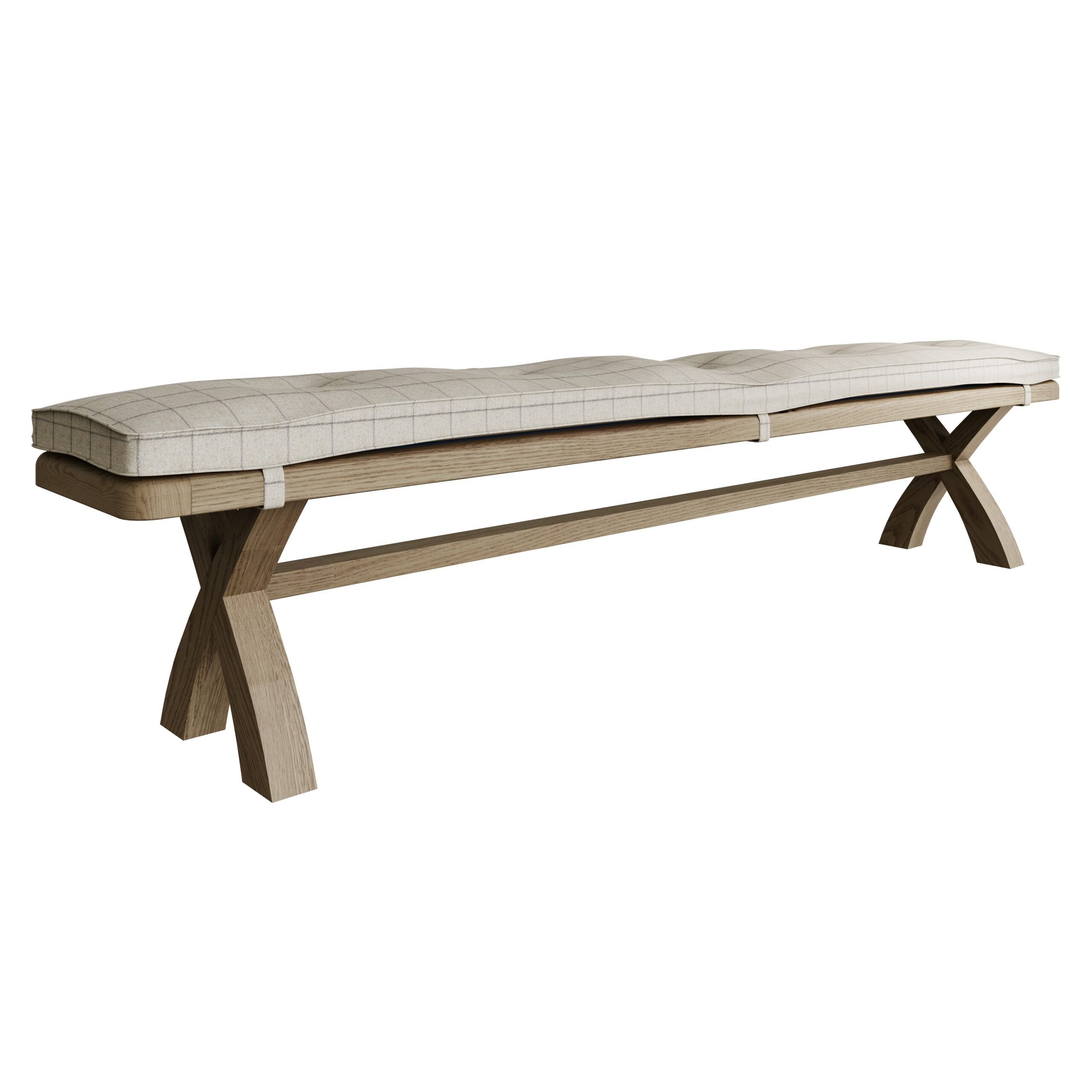 2.5m Cross Legged Dining Bench - Image 8