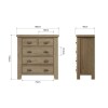 Stylish 2 Over 3 Chest of Drawers - Image 9