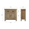 1 Drawer 2 Door Sideboard - Image 11