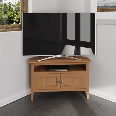 Oak Corner TV Stand