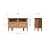 Stylish Oak Corner TV Stand - Perfect for Small Spaces - Image 10