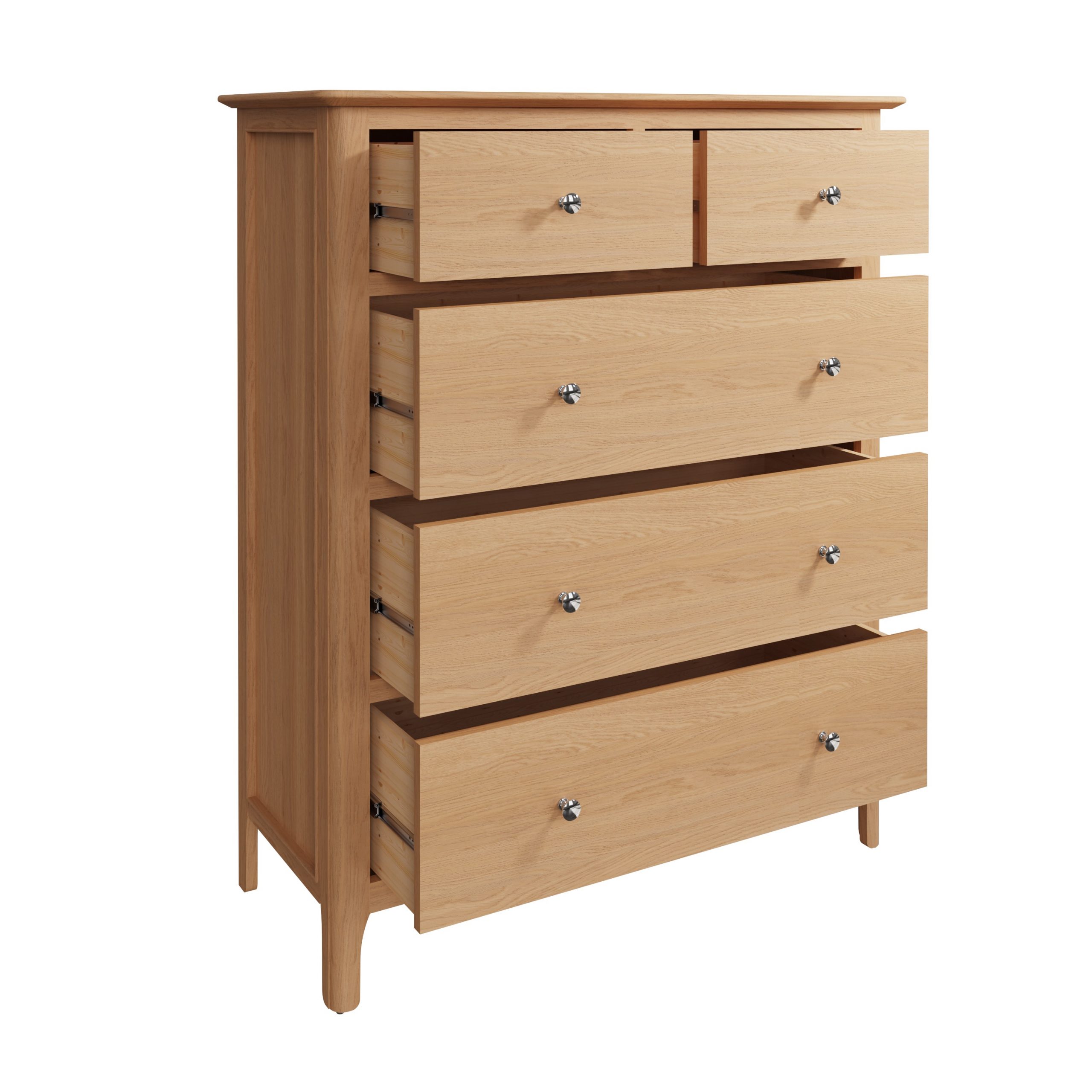 Oak Wide Chest of Drawers - Spacious Storage and Timeless Style - Image 3
