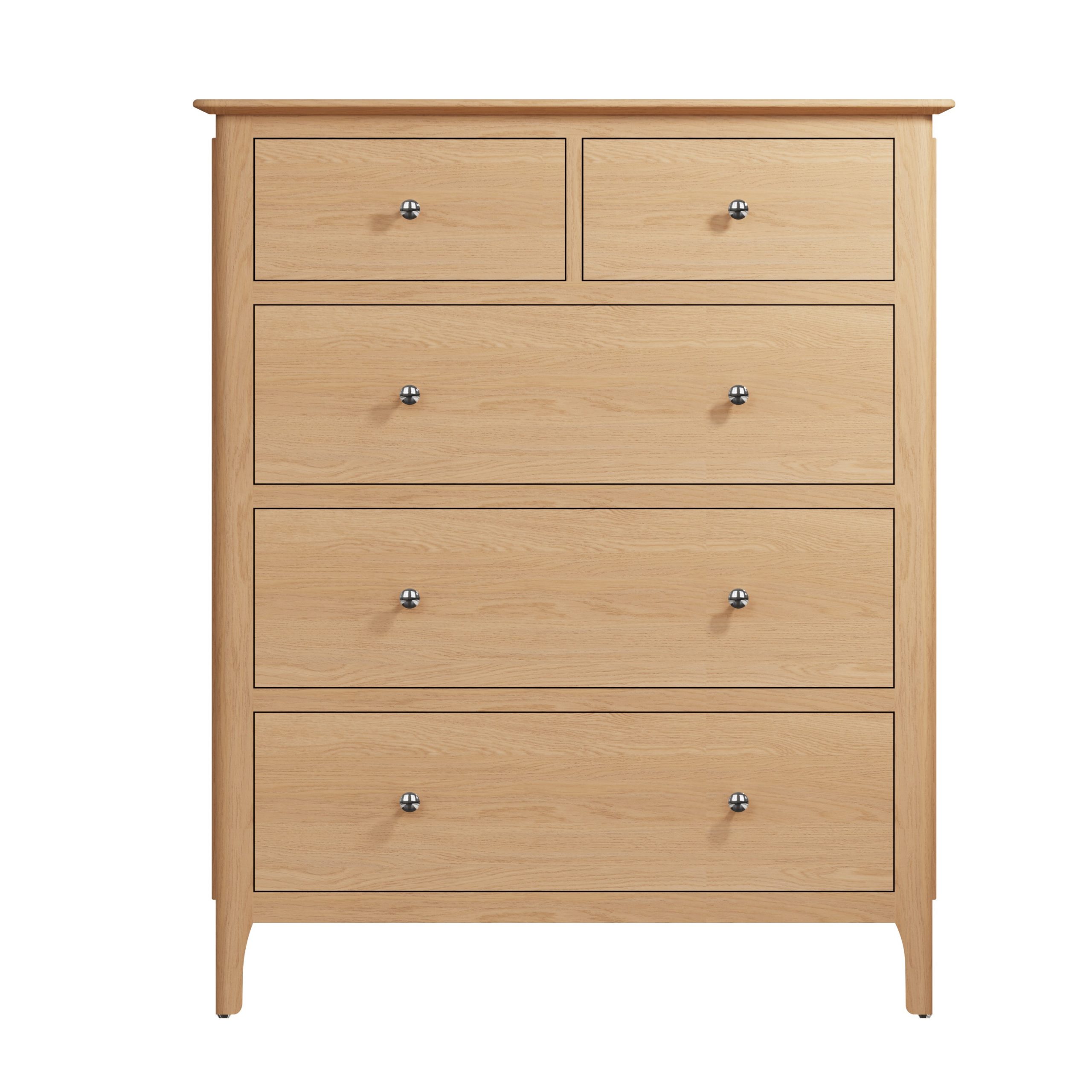 Oak Wide Chest of Drawers - Spacious Storage and Timeless Style - Image 4