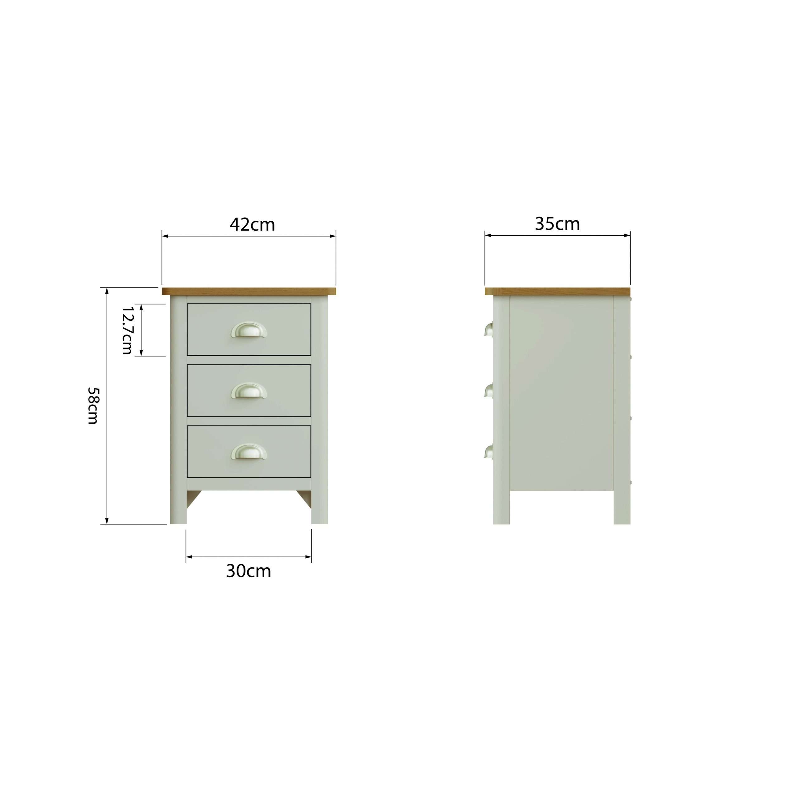 3 Drawer Bedside - Image 10