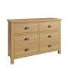 6 Drawer Chest of Drawers Oak - Image 3