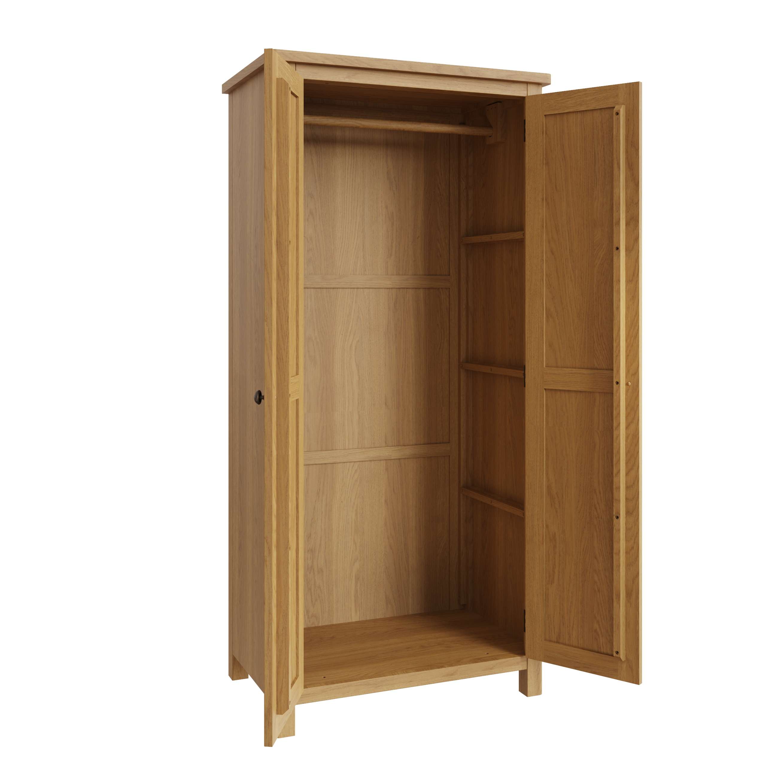 Oak Two Door Wardrobe - Image 3