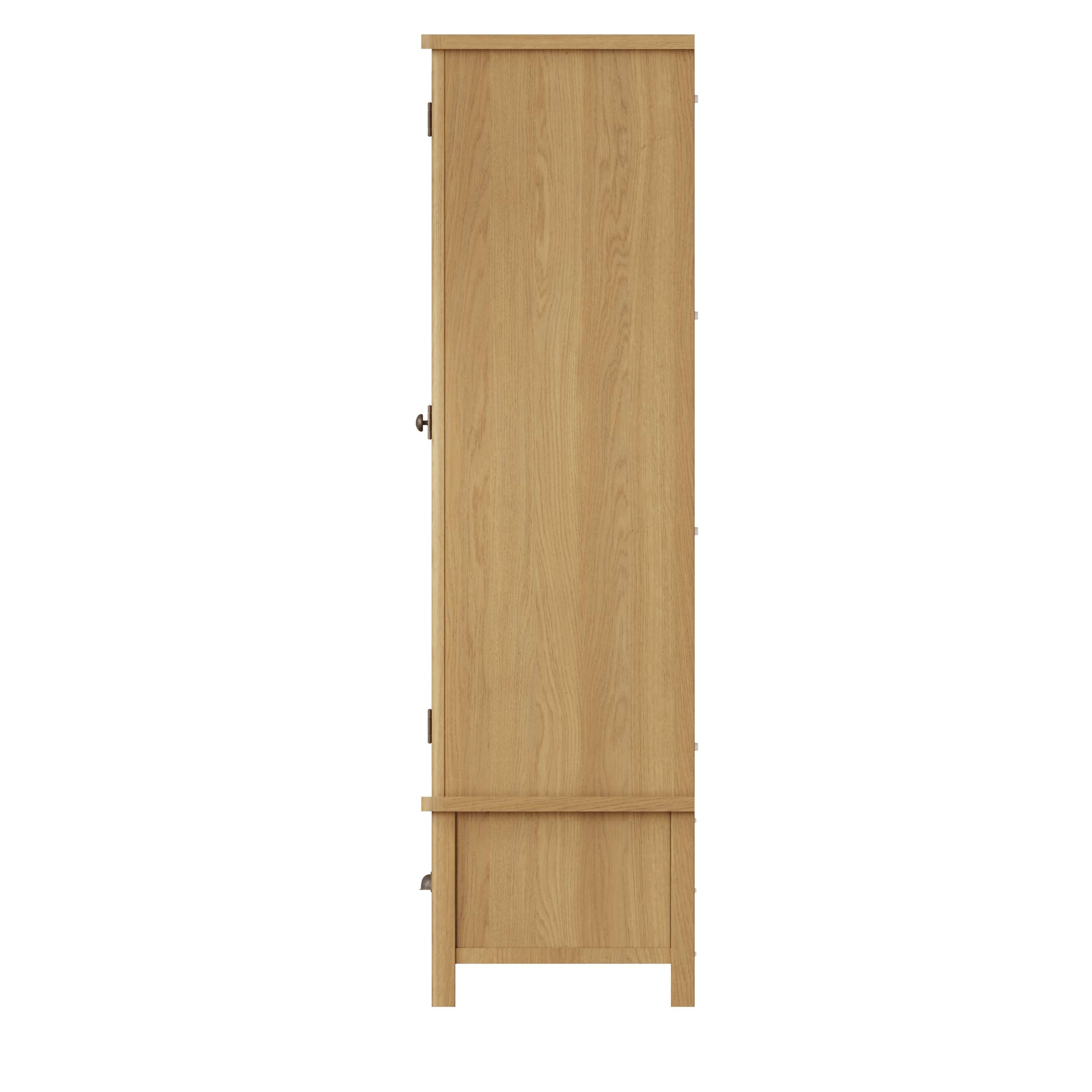 Rustic Oak Wardrobe with Drawers - Spacious Storage Solution - Image 5