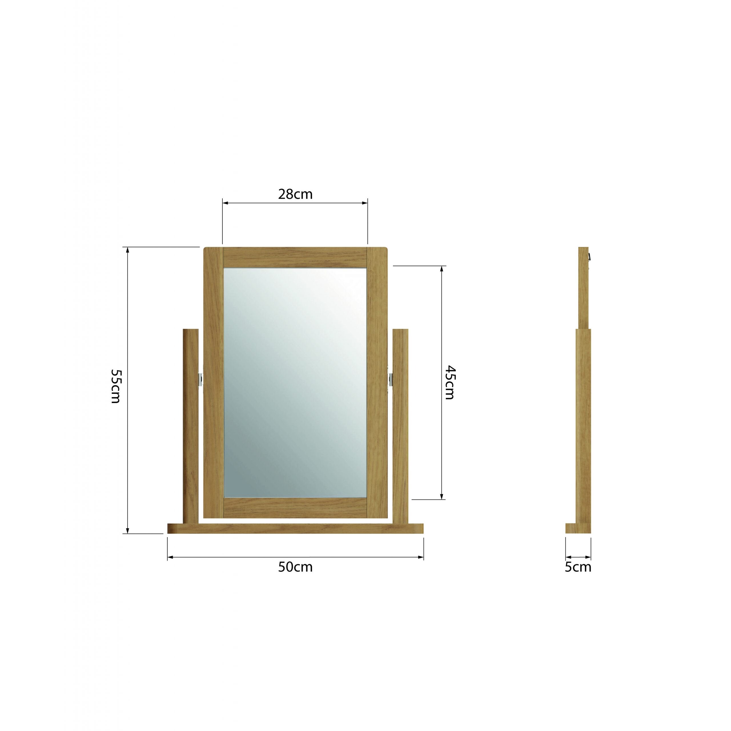 Oak Dressing Table Mirror for Elegant Home Décor - Image 5