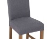 Scroll Back Fabric Dining Chair - Grey - Image 4
