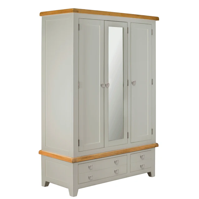 Oak Grey Wardrobe with Spacious Storage - Modern Bedroom Furniture - Image 3