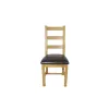 Solid Oak Ladder Back Dining Chairs - Traditional Wood Design - Image 4