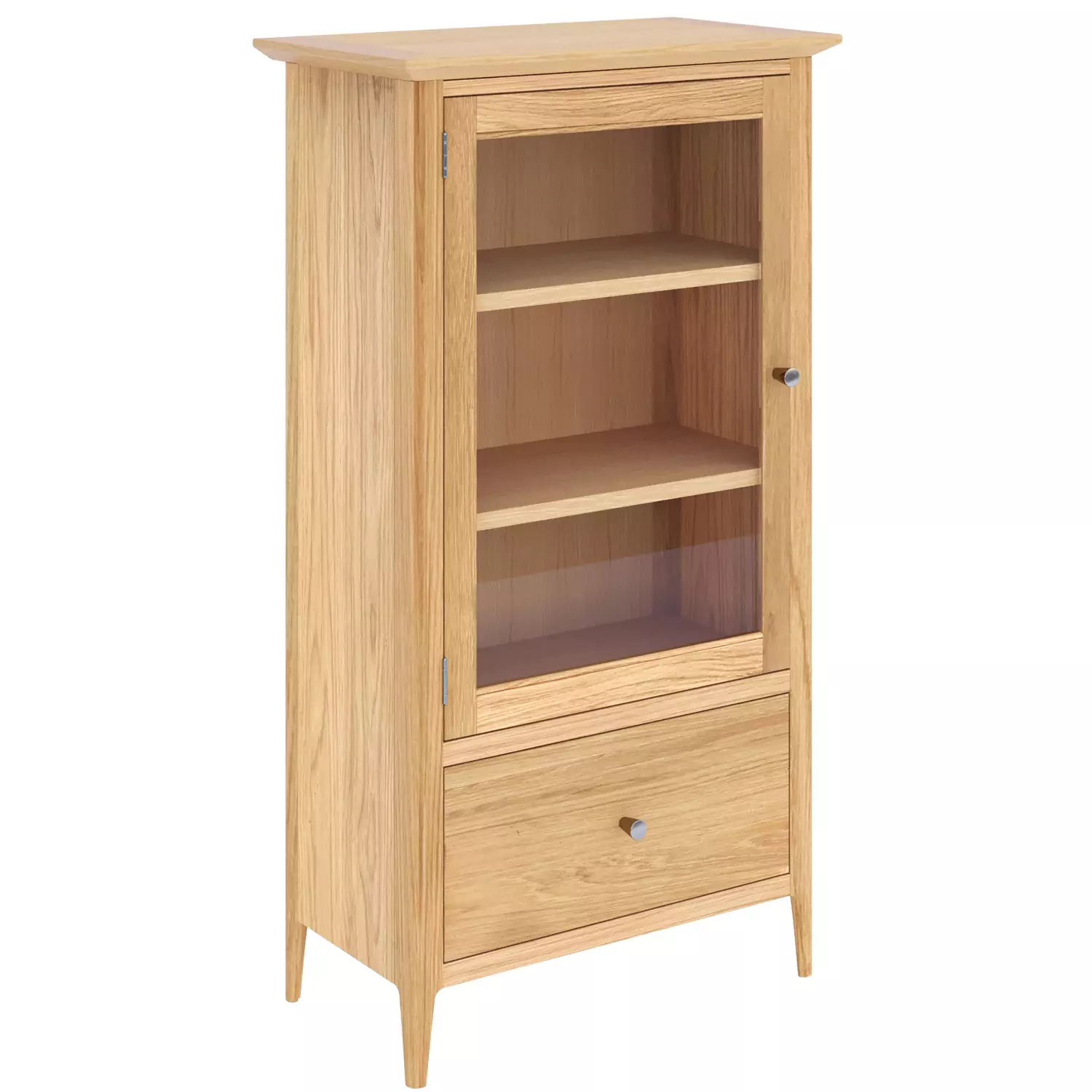 Light Oak Glazed Bookcase - Image 3