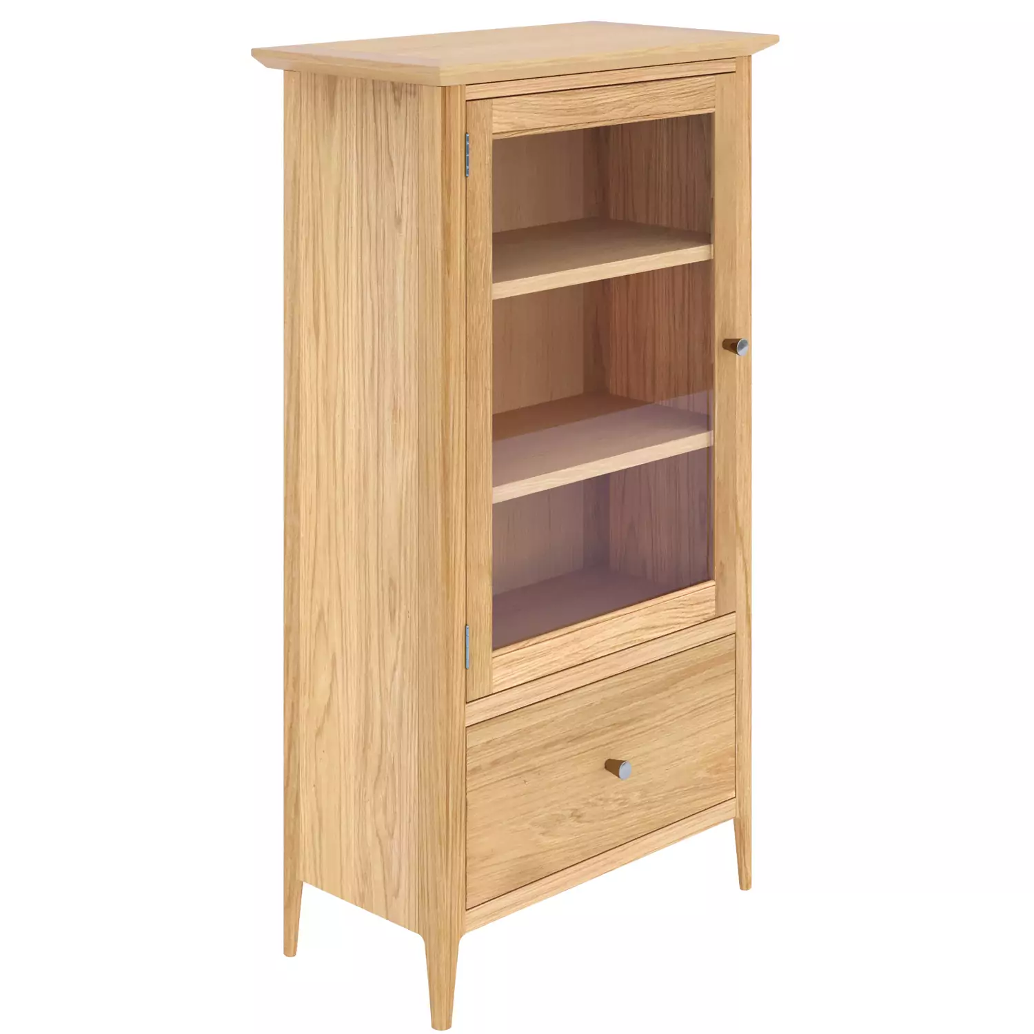 Light Oak Glazed Bookcase - Image 4