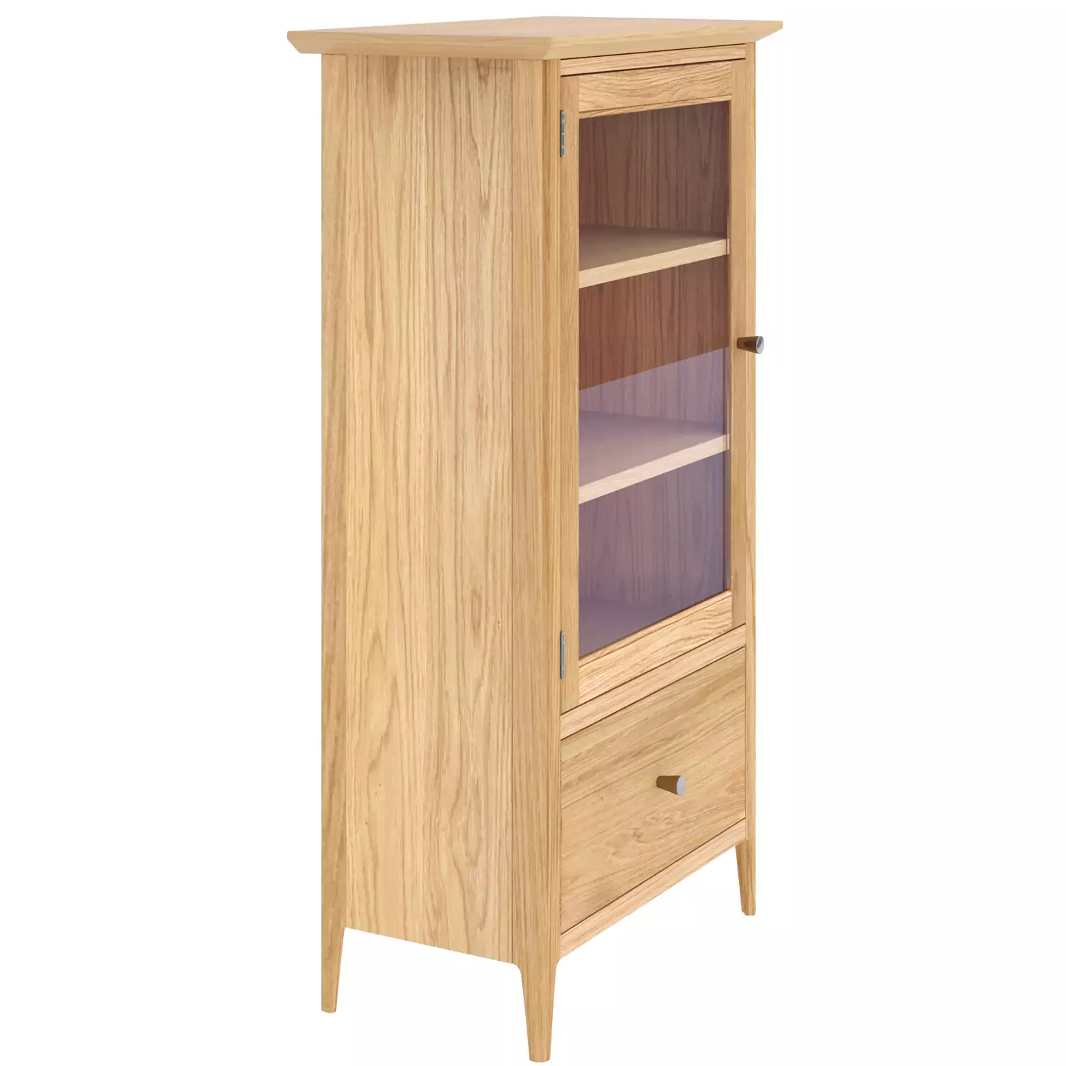 Light Oak Glazed Bookcase - Image 5