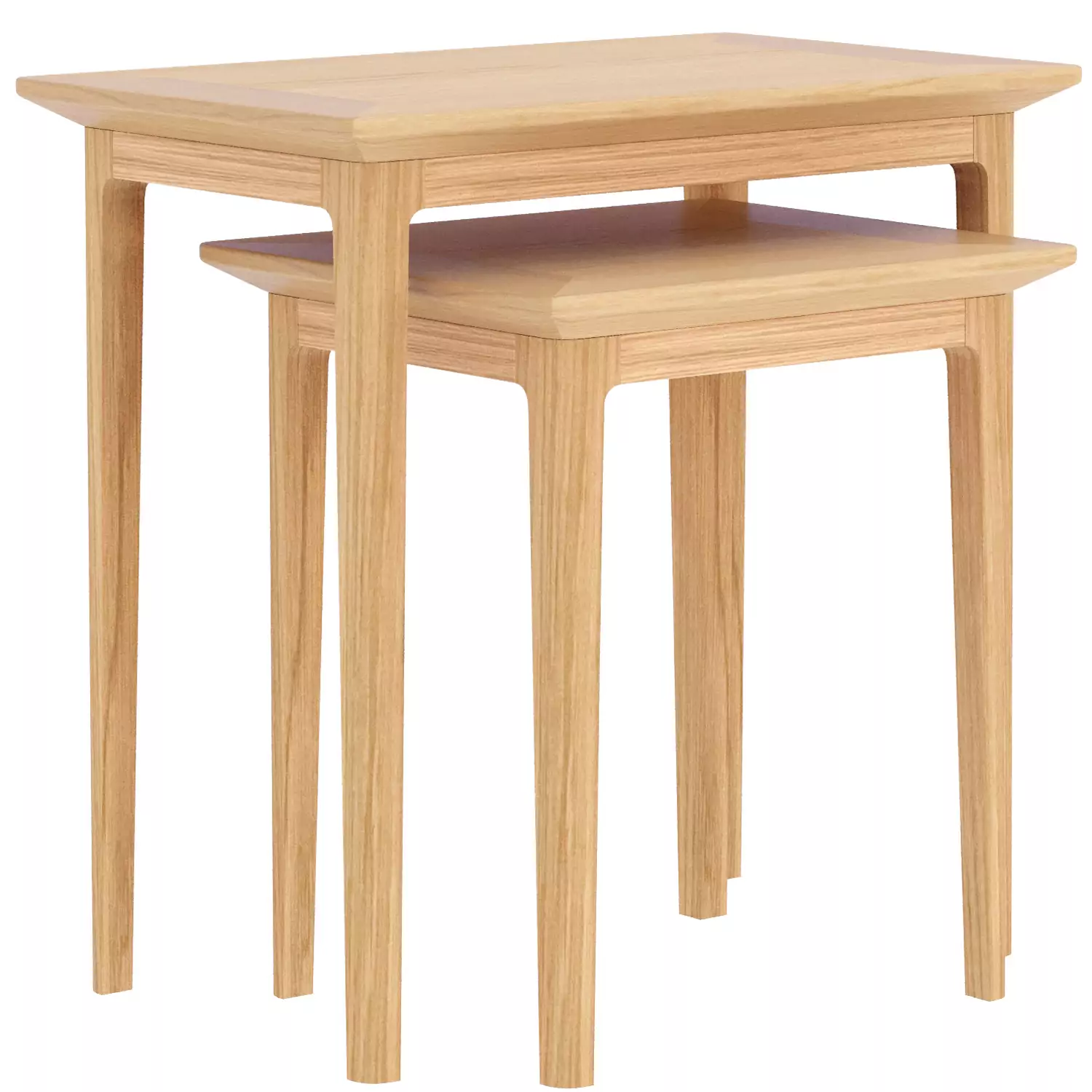 Light Oak Nest Of 2 Tables - 3