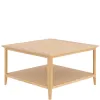 London Oak Square Coffee Table With Shelve - Image 3