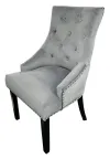 Velvet Grey Dining Chairs - Image 3