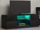 Black Gloss TV Unit with led Lights for 75Inch Tv's - Image 3
