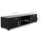 Black TV Unit in High Gloss with LED lights - Image 4