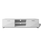 white gloss tv unit with led lights - Image 5