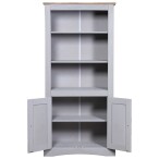 Bookcase With Doors Grey - Image 2