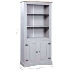 Bookcase With Doors Grey - Image 4