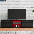 Black High Gloss Tv Stand for 75 Inch - Image 2
