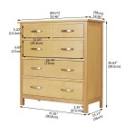 Luna Oak 5 Draw chest of drawers - Image 4