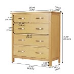 Luna Oak 5 Draw chest of drawers - Image 4