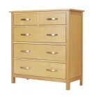 Luna Oak 5 Draw chest of drawers - Image 3