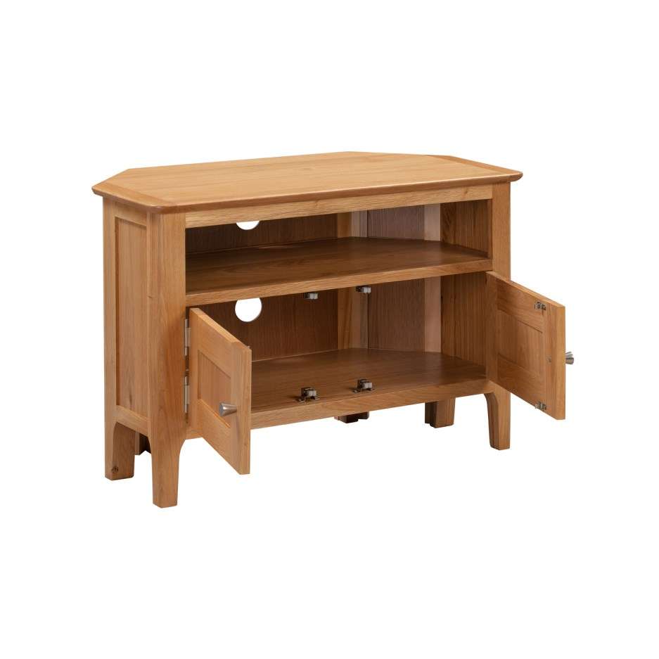 Oak Corner TV Unit