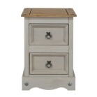 2 Draw Petite Bedside Cabinet Grey
