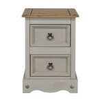 2 Draw Petite Bedside Cabinet Grey