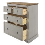 2+2 Chest Of Drawers Grey