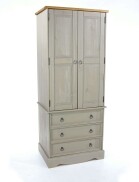 2 Door 3 drawer Wardrobe Grey