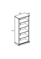 Bookcase Pine Grey