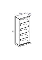 Bookcase Pine Grey