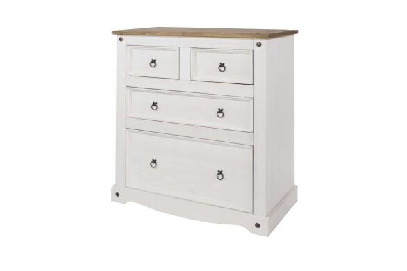 White Drawers 4 Drawers Premium Pine Furniture