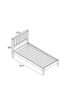 3" slatted bed